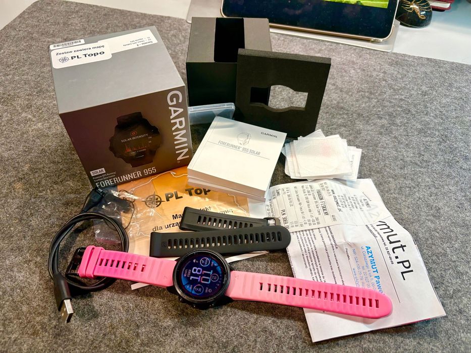 Garmin Forerunner 955 SOLAR + mapy PL TOPO