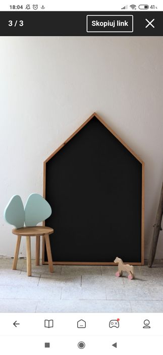 Tablica domek kredowa drewniana ogromna 130x90