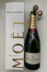 Пустая бутылка шампанского Moet & Chandon Imperial с коробкой, пробкой