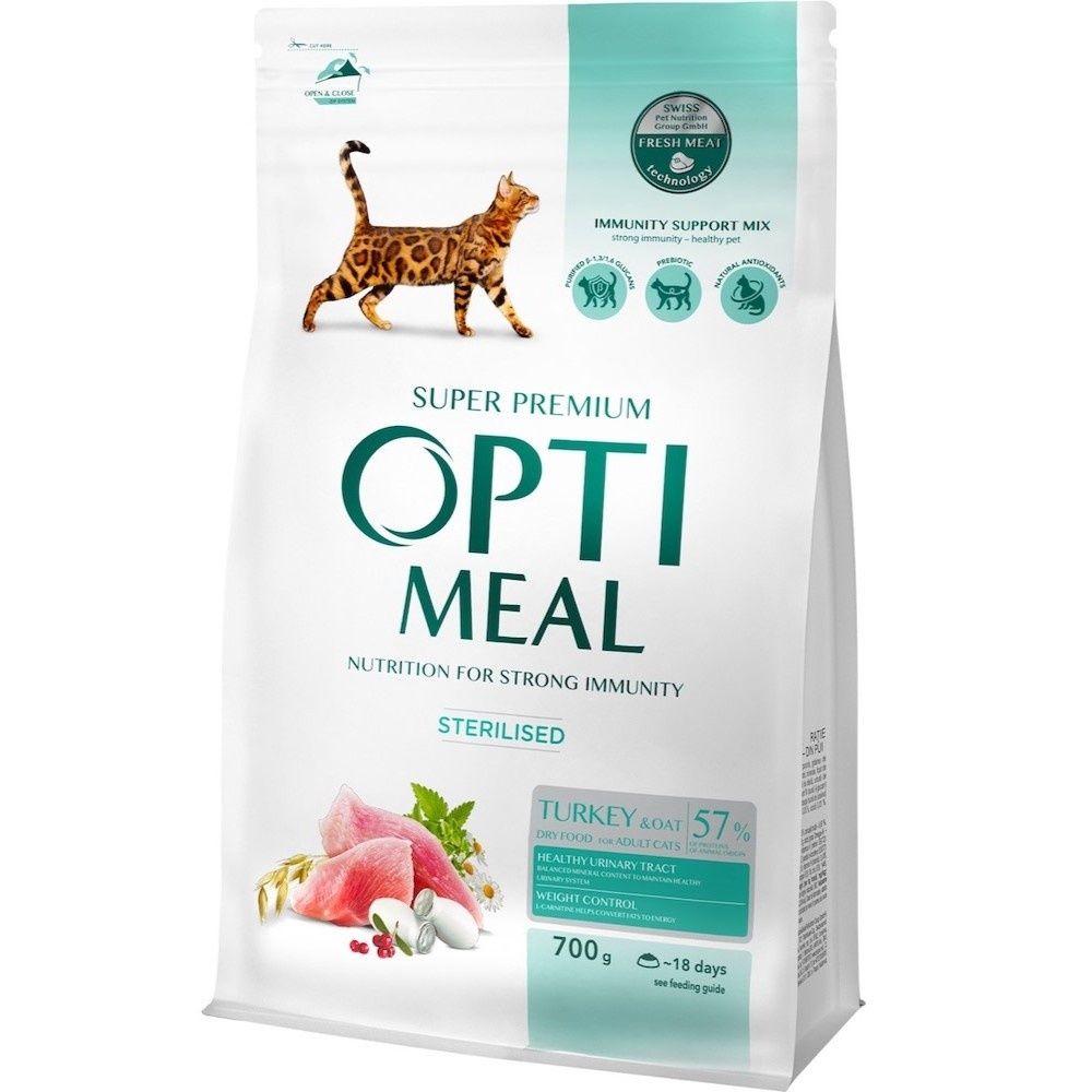 Корм для котів Optimeal стеріл різні смакі 0,7 кг.