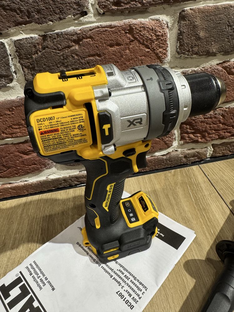 DeWalt DCD1007 ударный шуруповерт перфоратор с ручкой