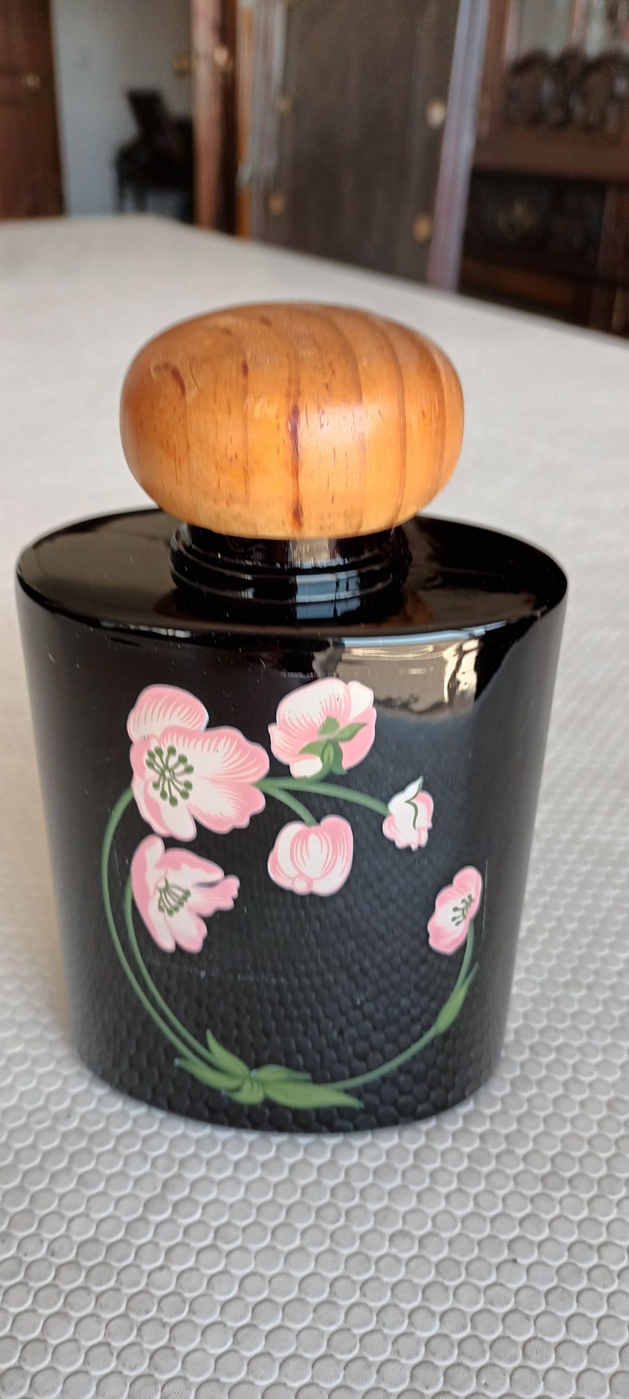 Frasco de vidro decorativo amtigo