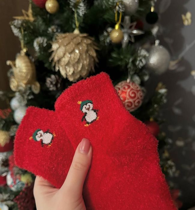 Шкарпетки теплі різдвяні