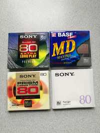 4 x minidisc  md mini disc Sony basf  nowe folia