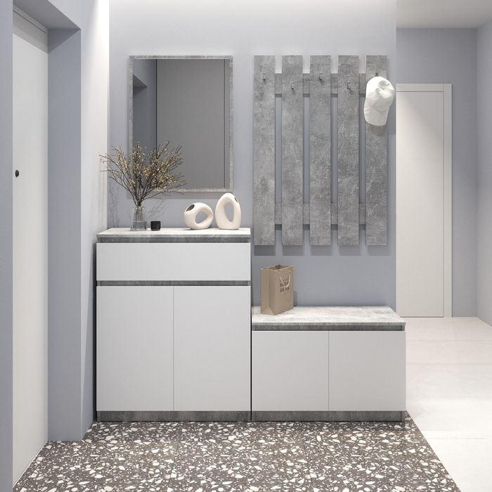 Комод, комод для взуття, вішалка для одягу, дзеркало, передпокій