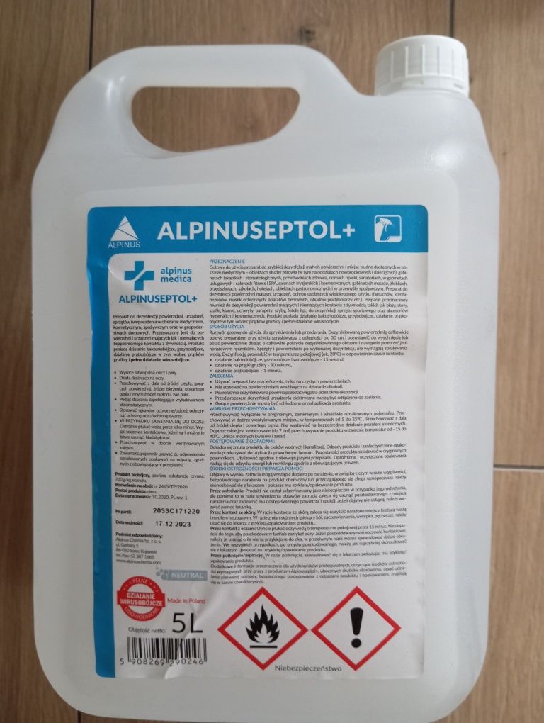 Alpinuseptol+ środek do dezynfekcji powierzchni 5 l