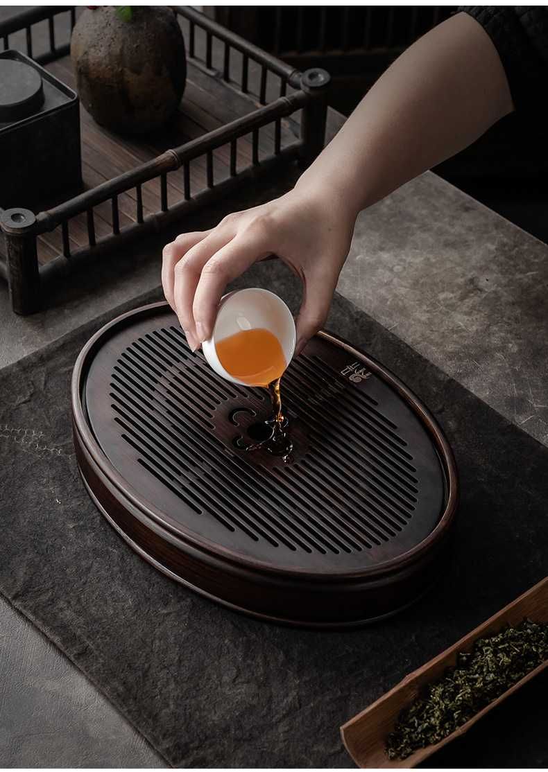 Чабань для чайной церемонии 35,5х25х5 глубокий поддон, чайный стол