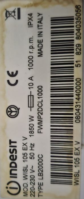 Продам пральну машину Indesit WISL 105 EX