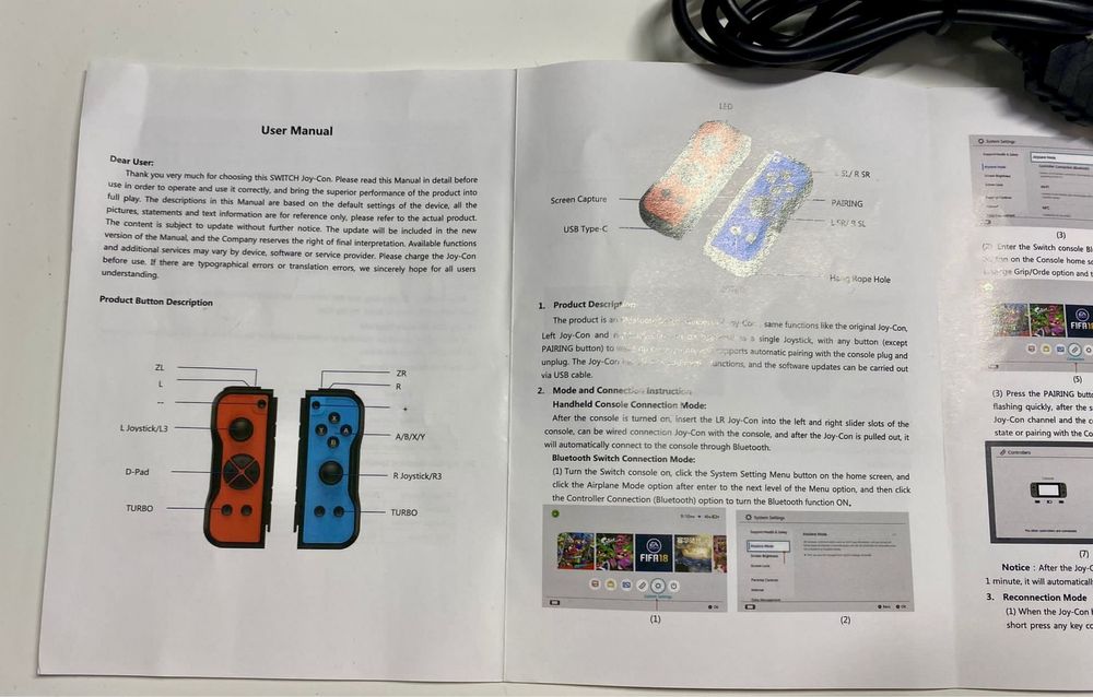 Zestaw kontrolera Yon-Con do nintendo switch/lite Konsola