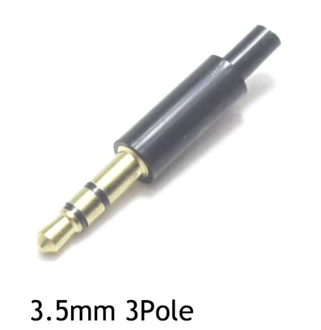 Аудио Стерео штекер Jack 3.5мм разборной 3 и 4 контакта