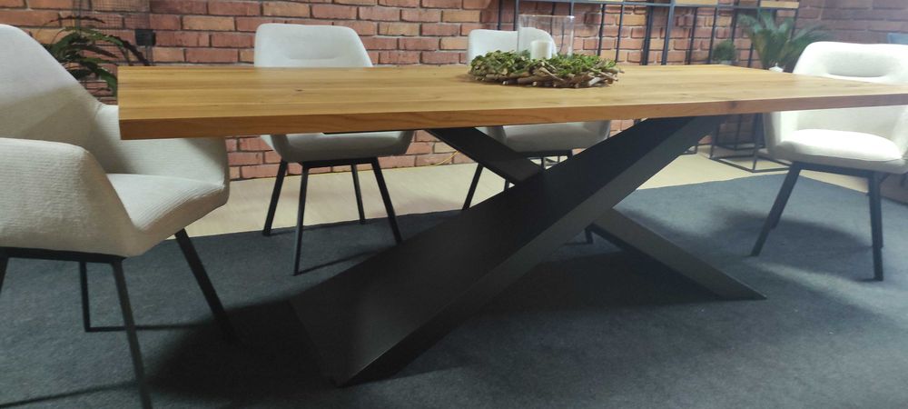 stół dębowy lity dąb 230x100 producent dostępny od ręki