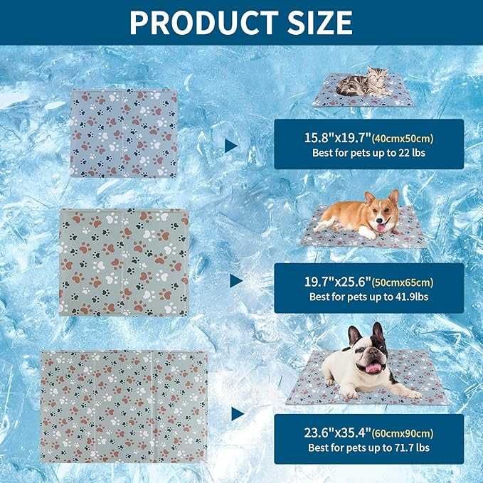 Mata chłodząca dla psa kota żelowa 60 x 90 cm