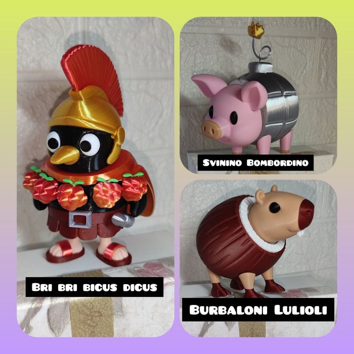 Фігурки з тік току,брейн рот, балерина Капучіна Тралалело тра лала