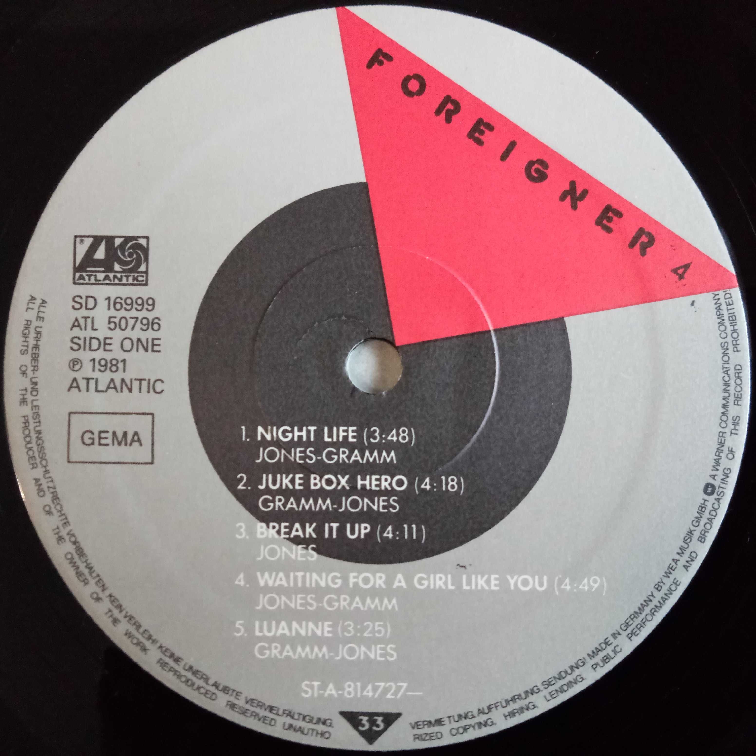 Foreigner 1981 Foreigner 4. Пластинки винил.