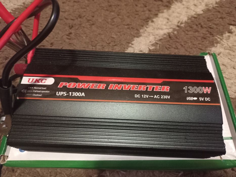 Інвертор ,перетворювач напруги UKC 12в-220в 2000вт з цифровим дисплеєм