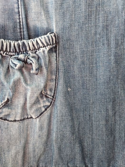 Lindex 98 sukienka stan BDB jeansowa misiu