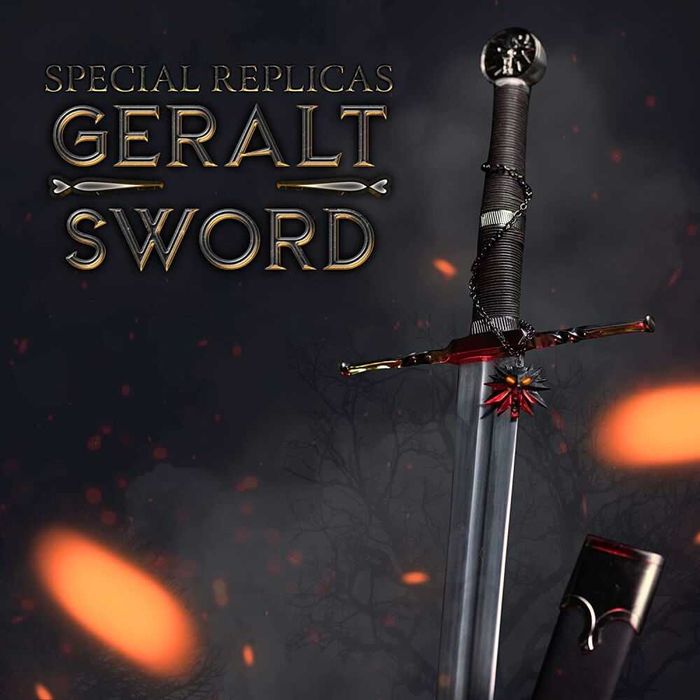 Wielki Miecz Geralta Inspirowany Wiedźmin The Witcher  9320 Ostry