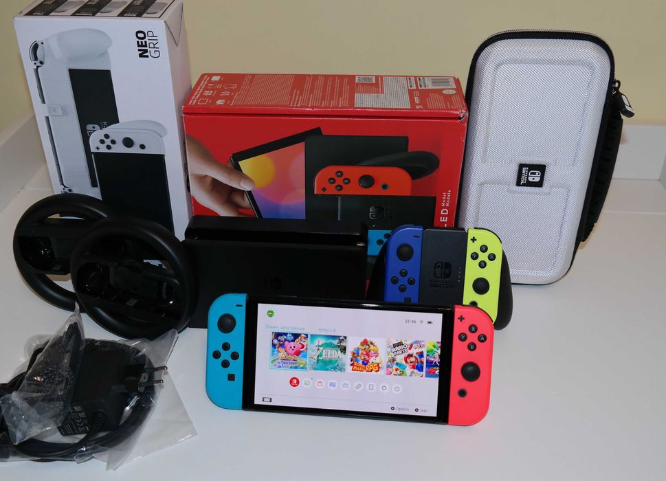 Nintendo Switch Oled 256 GB przeróbka Kamikaze CFW + Dodatki