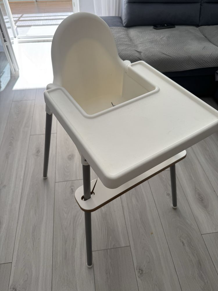 Fotelik krzesełko Ikea Antilop + stolik + podnóżek