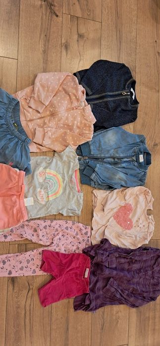 Sprzedam pakę aposnie, bluza, koszulka dla dziewczynki, rozmiar 92 (ze