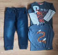 98/104 Zara blue zoo lupilu spodnie bluzka koszulka longsleeve