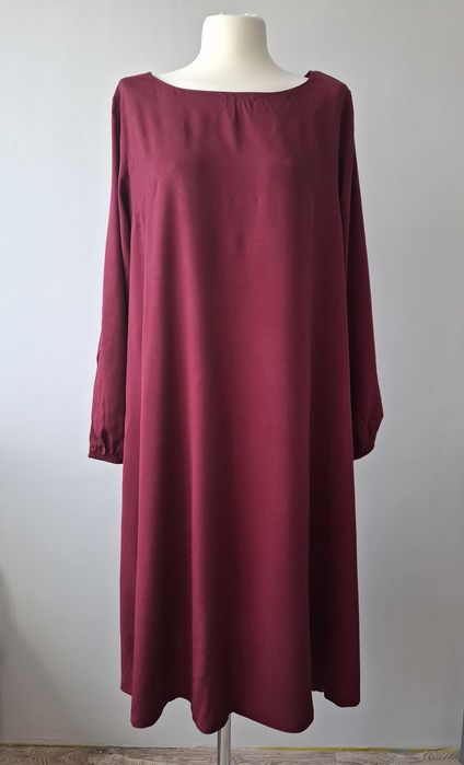 Nowa gotycka bordowa sukienka midi / mystic / soft goth / oversize /38
