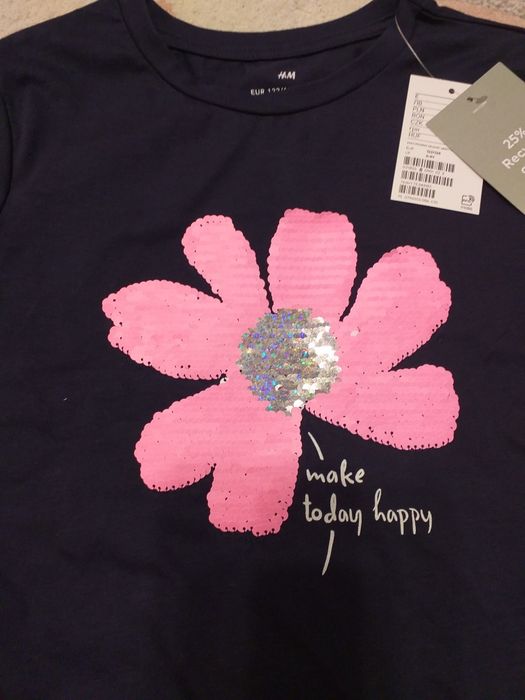 Spodniczka, bluzka,  T-shirt H&M, rozm. 122/128