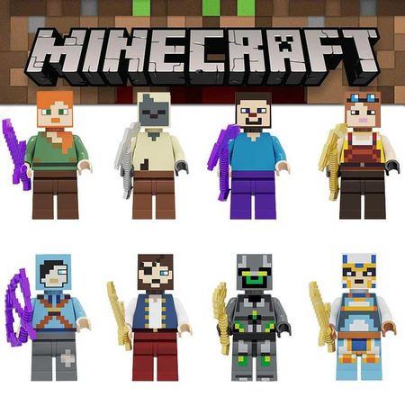 Bonecos minifiguras Minecraft nº4- compatível com Lego