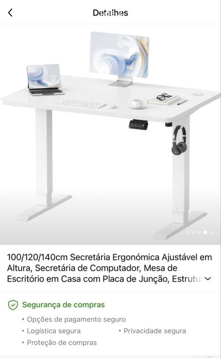 Secretária Elétrica Ajustável, na caixa, nova, nunca usada