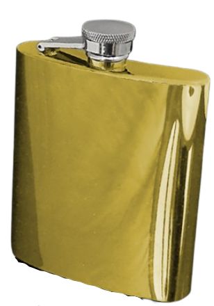 Elegancka Piersiówka ze Stali Nierdzewnej 210 ml Złota Gentelo