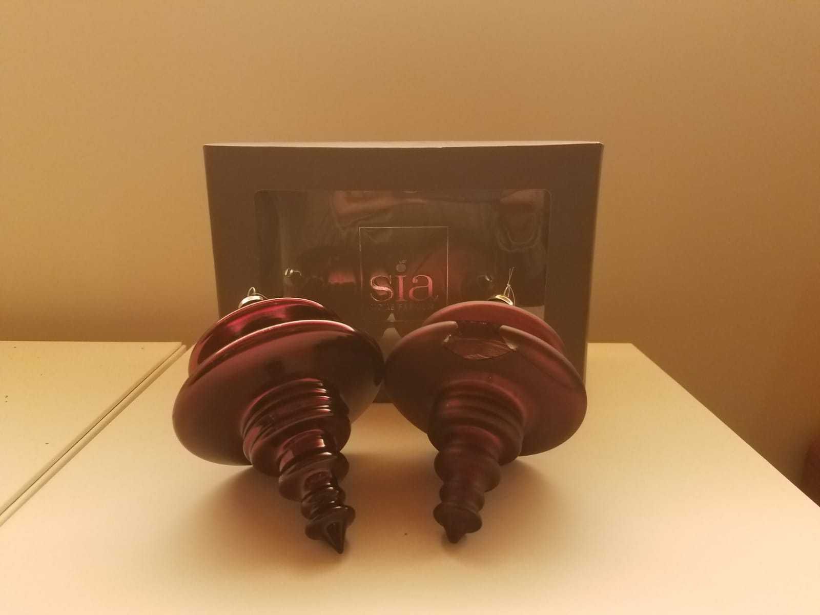 Decoração para árvore de Natal de vidro Sia (caixa de 2, uma partida)