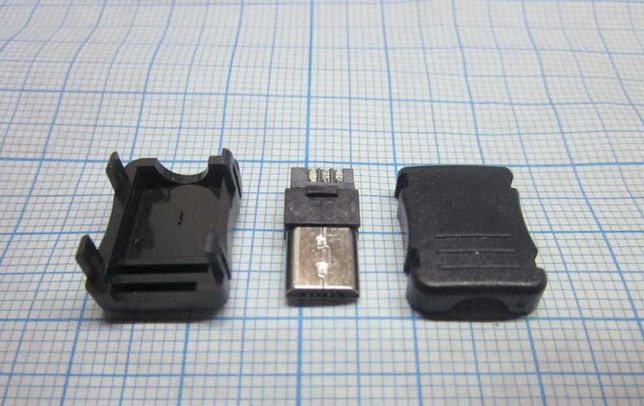 Разборной MicroUsb штекер разъем тип папа - 5-pin коннектор штекер