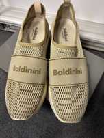 Baldinini sneakers trampki plato koturn na platformie bezowe capuccino