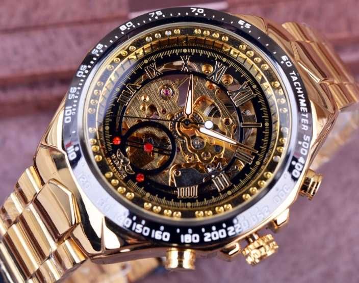 Чоловічий механічний годинник Winner Skeleton мужские часы наручные