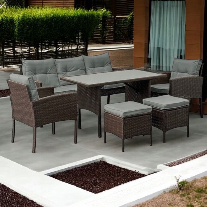 ZESTAW nowe MEBLE ogrodowe komplet wypoczynkowy technorattan PROMOCJA