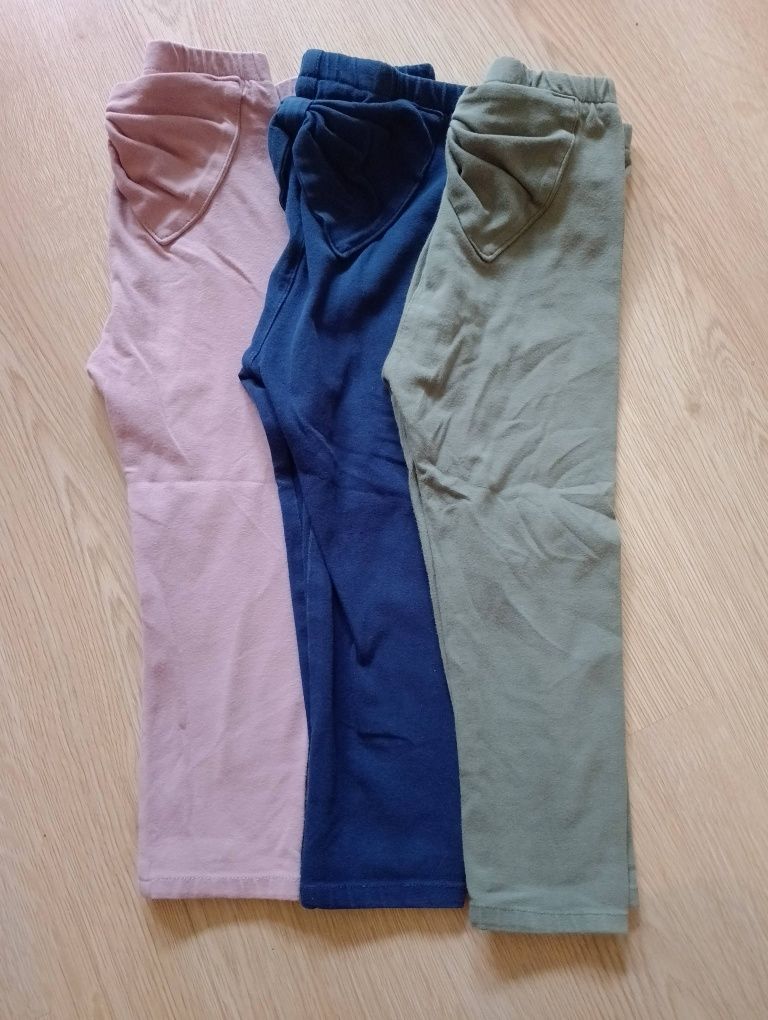 Legginsy handmade rozmiar 92/98, cena za całość