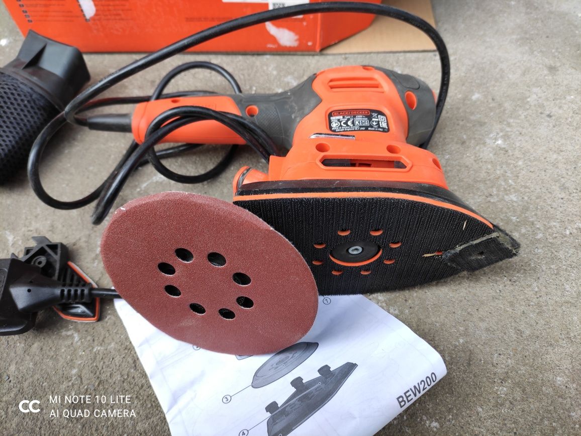 Szlifierka Wielofunkcyjna Mimośrodowa Delta Black&Decker 200W