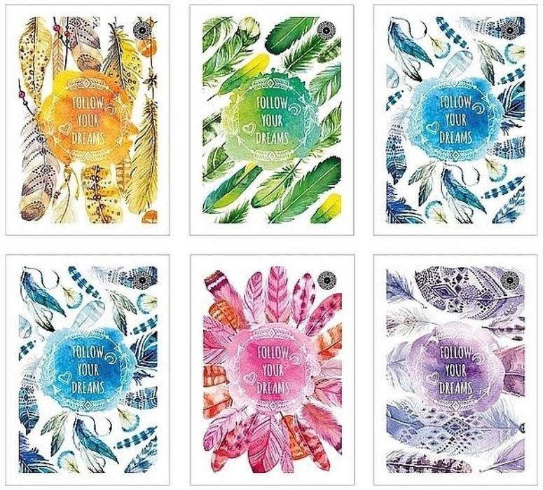 Brulion B5/160K kratka Hippi style (5szt) Ziemia Obiecana broszurowa,