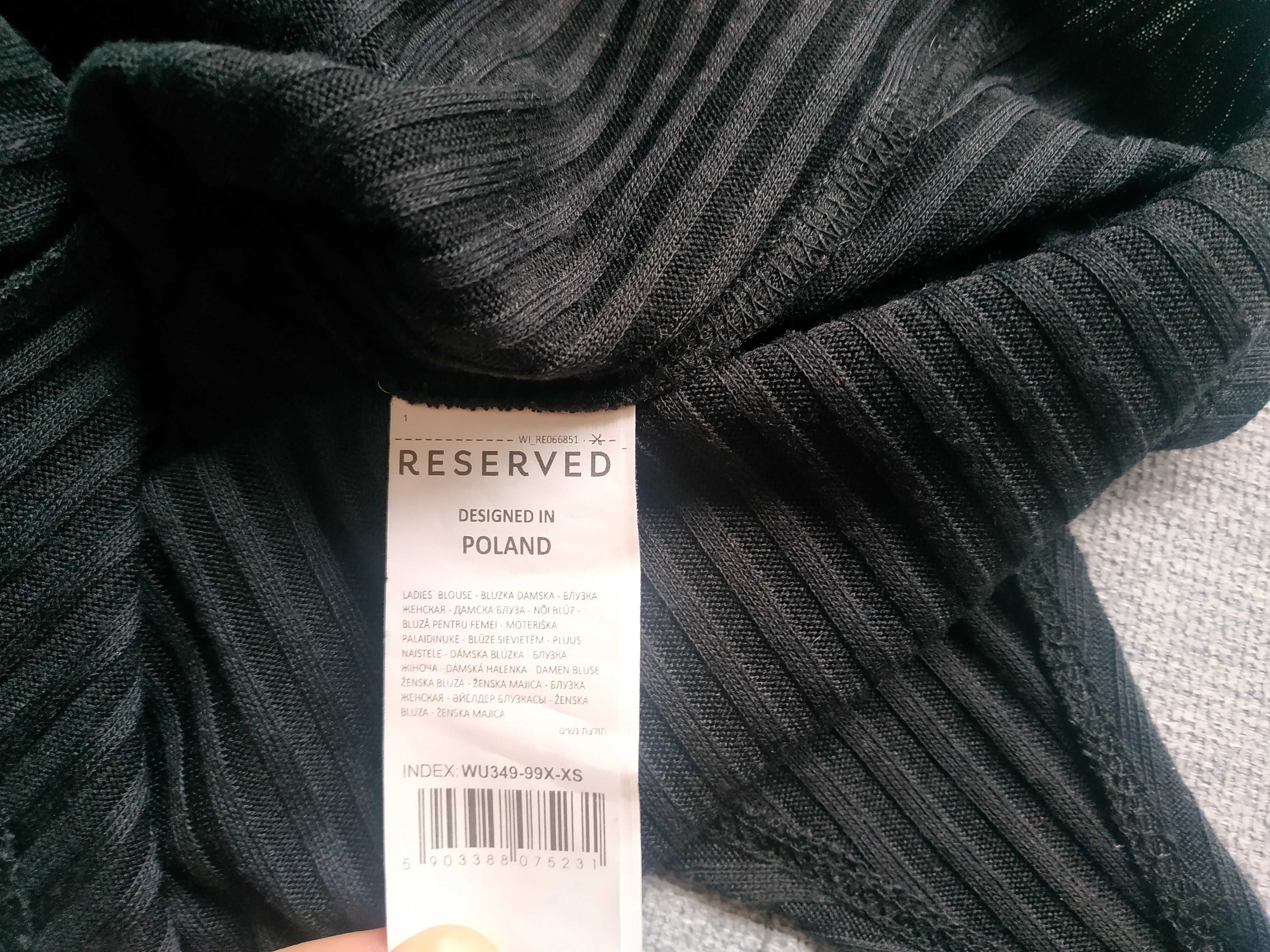 Czarne prążkowane body Reserved XS/34