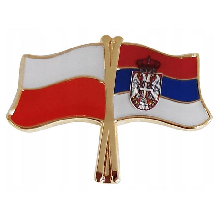 Przypinka pin wpinka flaga Polska-Serbia