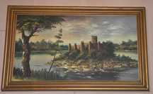 Quadro antigo com paisagem
