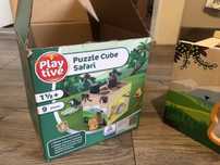 Kula puzzle separator safari z prawdziwego drewna