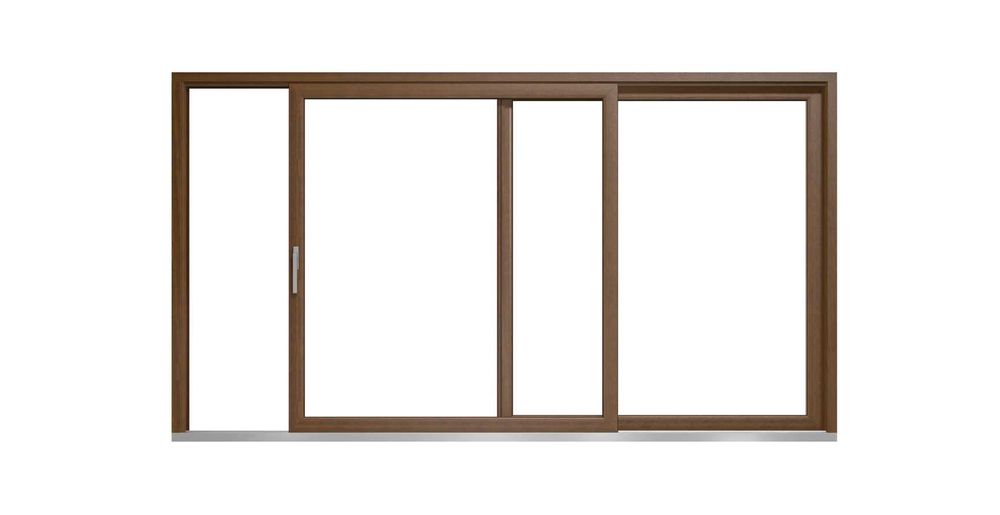 Okno HST PCV DRUTEX Drzwi tarasowe przesuwne, orzech