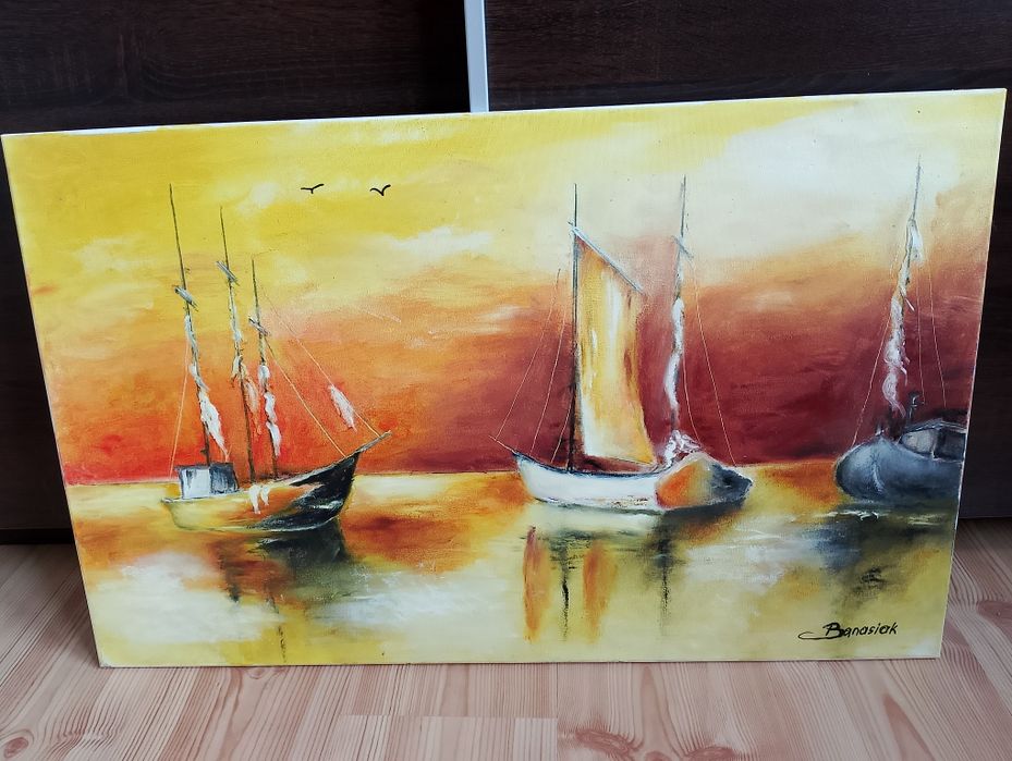 Obraz 80/50 cm Pomarańczowy zachód słońca