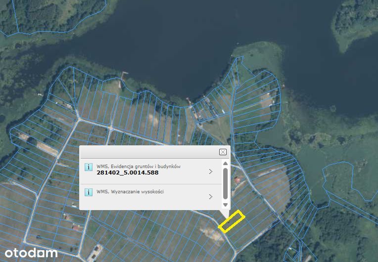 Piękna Działka nad Jez. Dadaj, 25 km Od Olsztyna