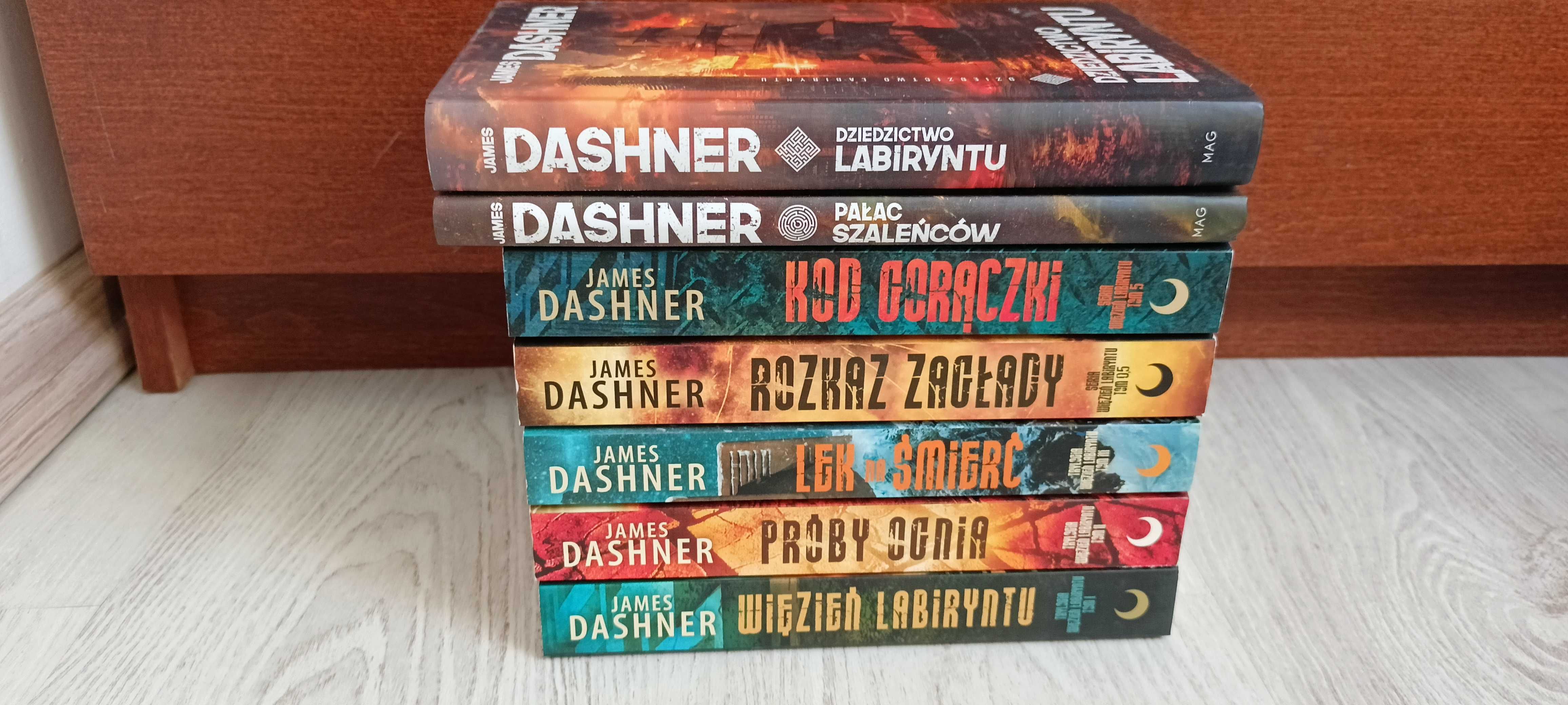 7x Dashner Więzień Labiryntu Próby ognia Lek na śmierć Rozkaz zagłady
