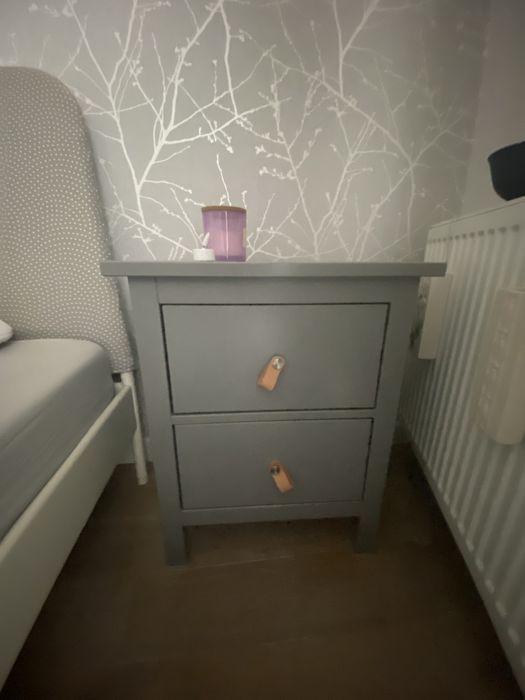 Szary stolik nocny idealny stan Ikea