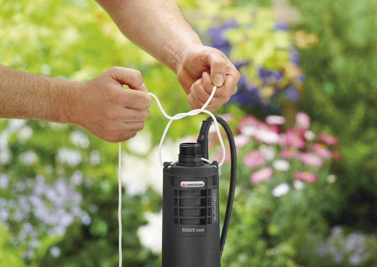 насос помпа Gardena Deep Well Pump Premium 6000/5 INOX Automat 30x20x2