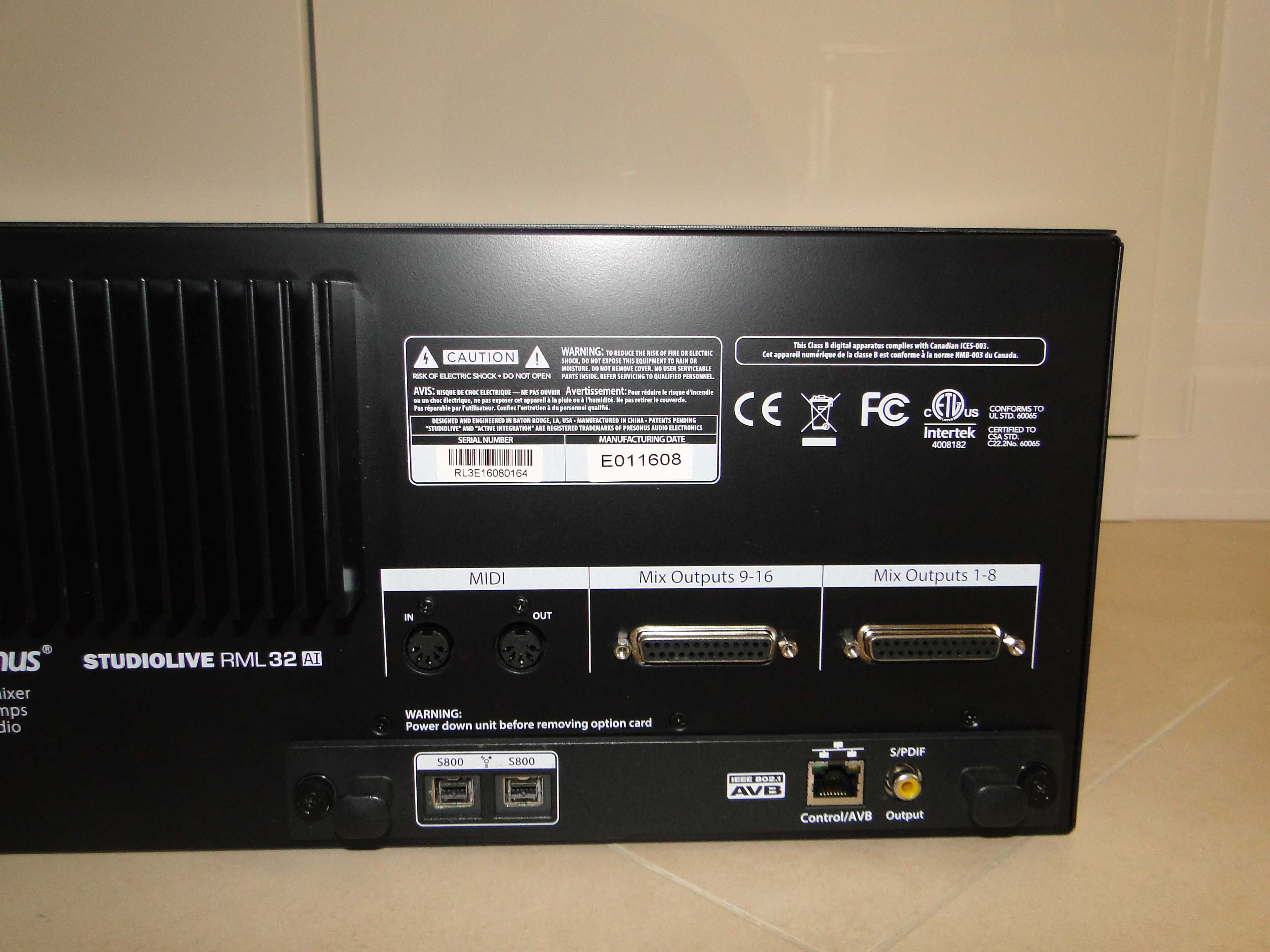 Profesjonalny Mikser Cyfrowy PRESONUS STUDIO LIVE RML32 AI.Okazja