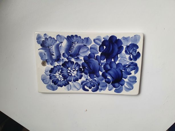 Obraz porcelanowy włocławek niebieskie kwiaty prostokątny